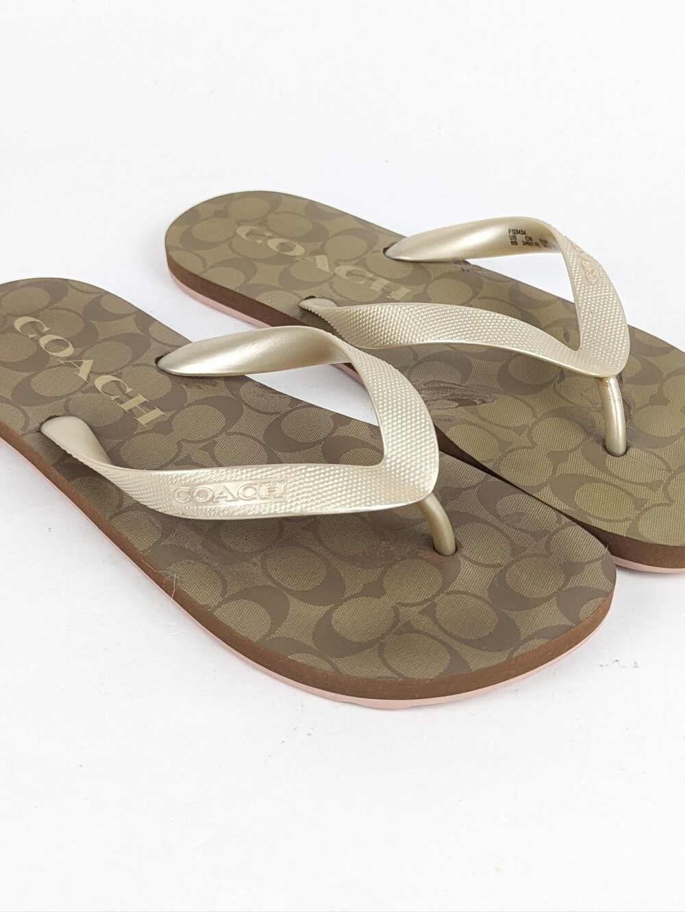 Womens Coach Flip Flops Size 8 (EU 38.5)
